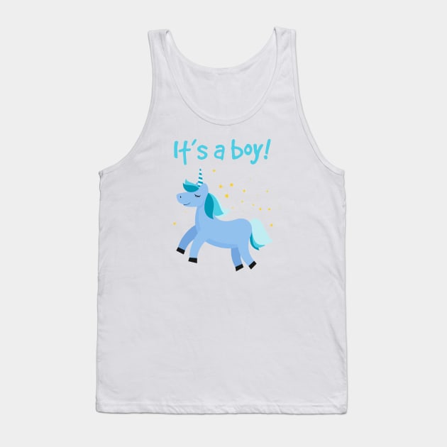 Unicorn - It's A Boy Tank Top by smilingnoodles